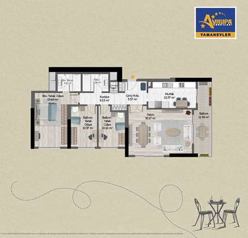 Alliance Brookfield 3+1 E Daire Planı