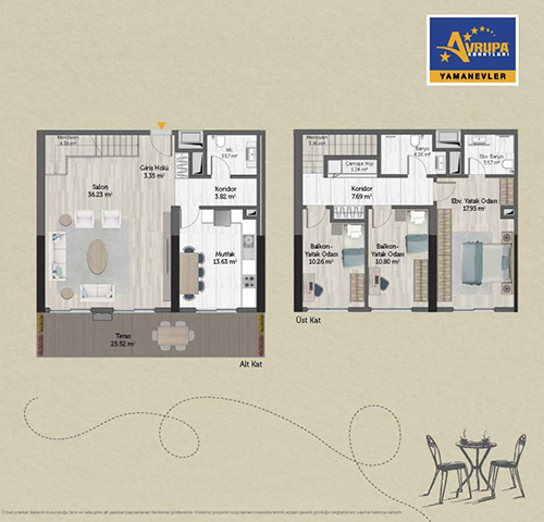 Alliance Brookfield 3+1 IT Daire Planı