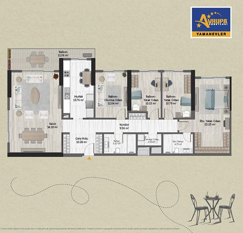 Alliance Brookfield 4+1 D Daire Planı